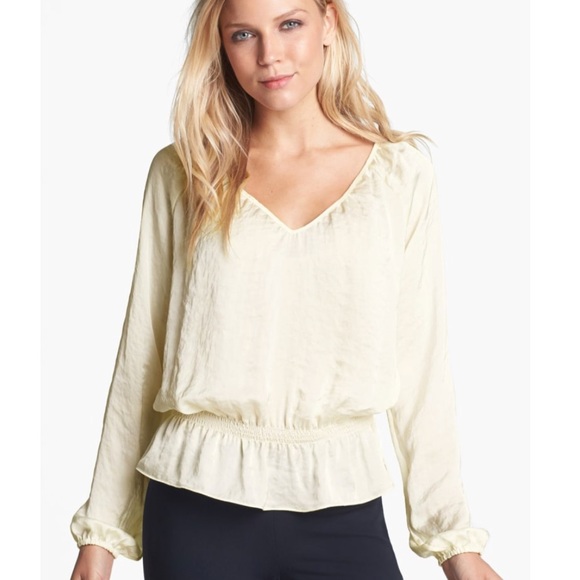 ✨NWOT✨Michael Kors Smocked Waist Peplum Blouse - Picture 8 of 8